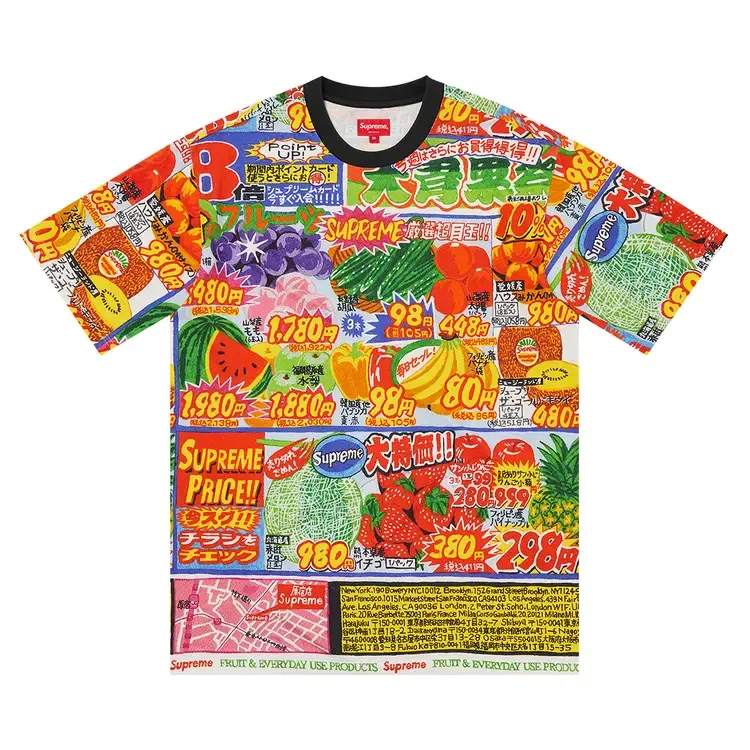 Специальное предложение Supreme: футболка с коротким рукавом, разноцветная