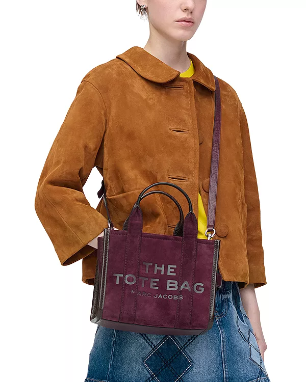 Маленькая замшевая сумка-тоут Marc Jacobs, фиолетовый — фото 2