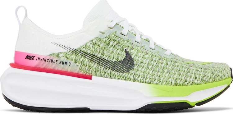 

Кроссовки ZoomX Invincible Run Flyknit 3 'White Volt Hyper Pink', белый