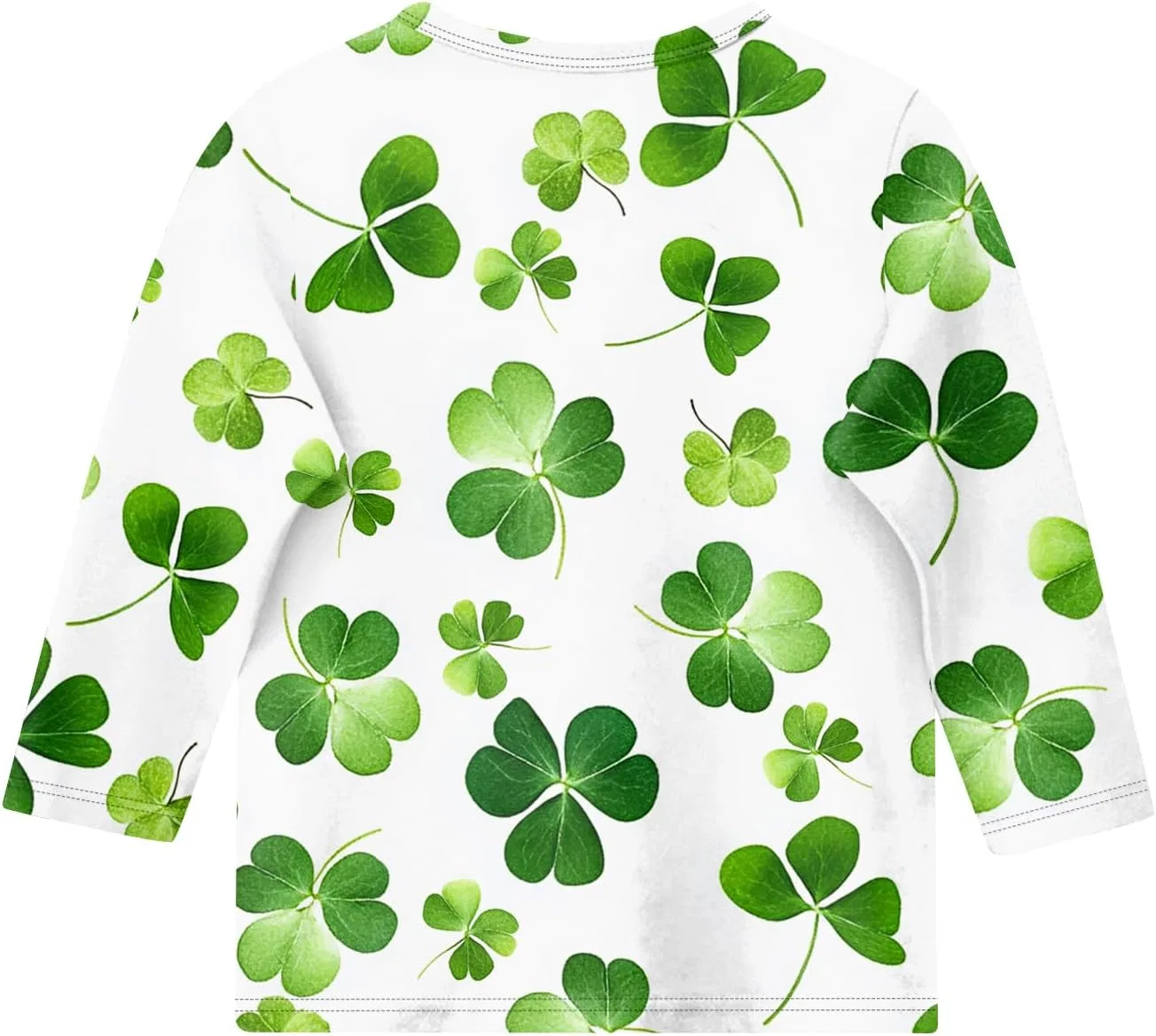 Футболка с принтом St. Patrick's Day, 3/4 рукав, Generic, бирюзовый — фото 2