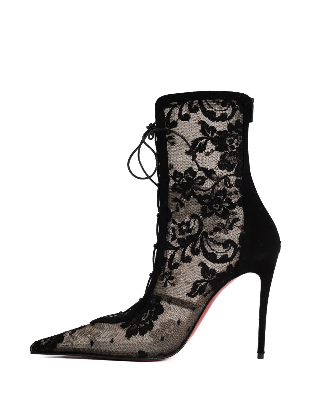 Ботинки Km на шнуровке с каблуком 100 мм Christian Louboutin, черный — фото 3