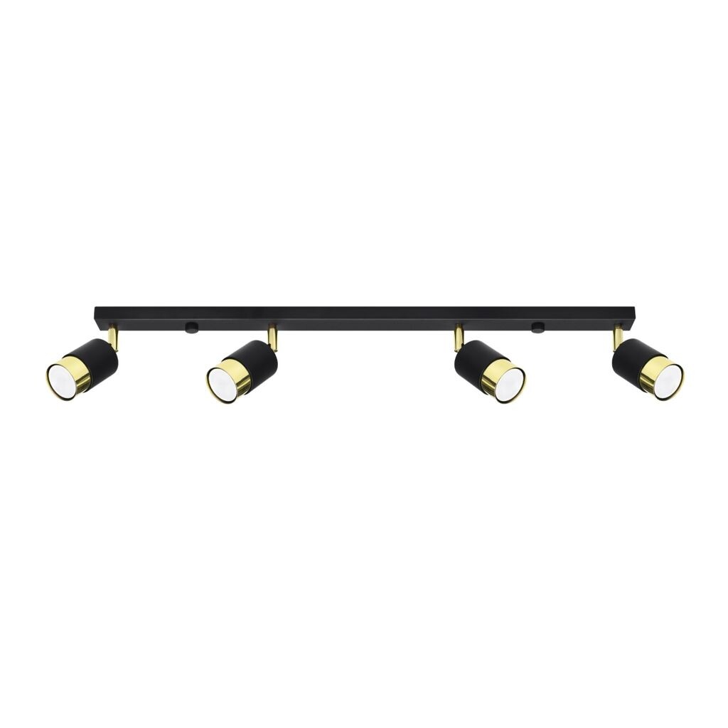 

Потолочный светильник NERO 4 черный/золотой 4xGU10 40Вт сталь 18x5x81см Sollux Lighting