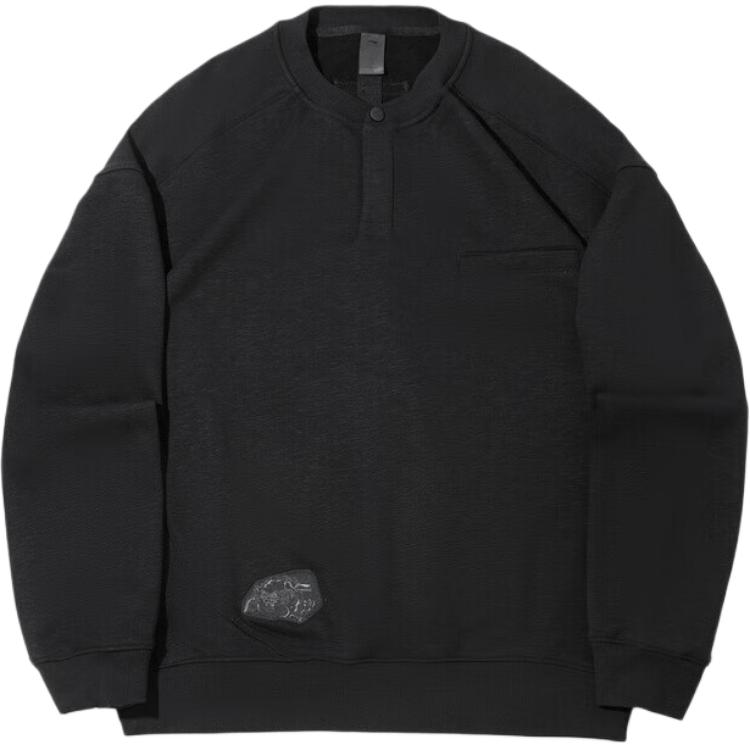 

Мужская толстовка Li Ning, черная, с круглым вырезом, средней и стандартной длины