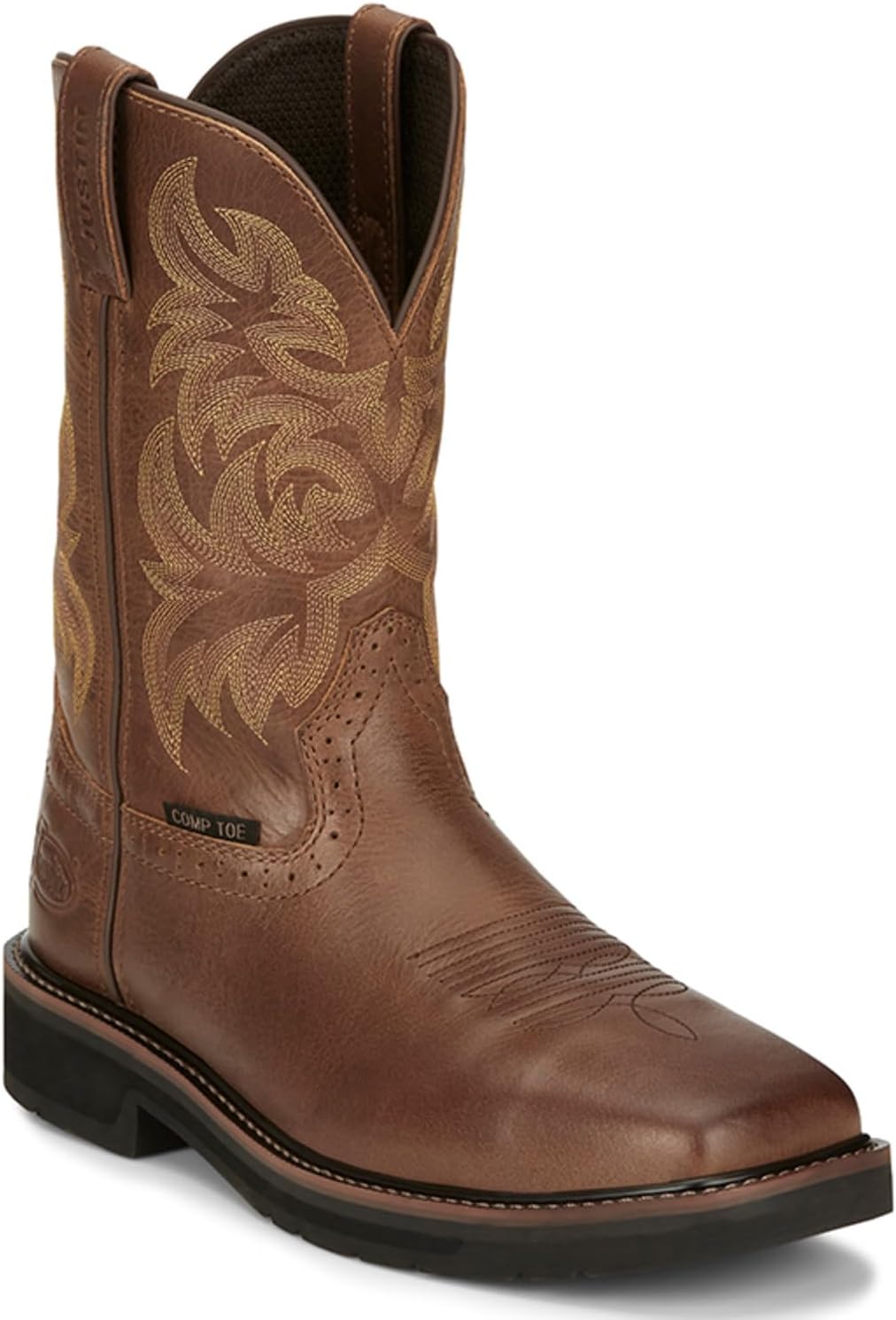 

Мужские ботинки Justin 11 с выемкой для натягивания, композитный носок - SE4824, коричневый