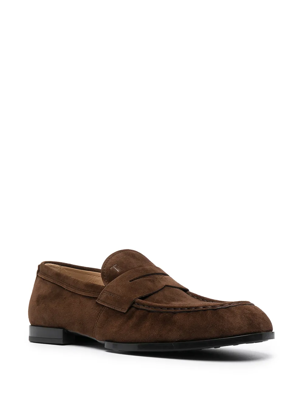 Лоферы на низком каблуке TOD'S, коричневый — фото 2