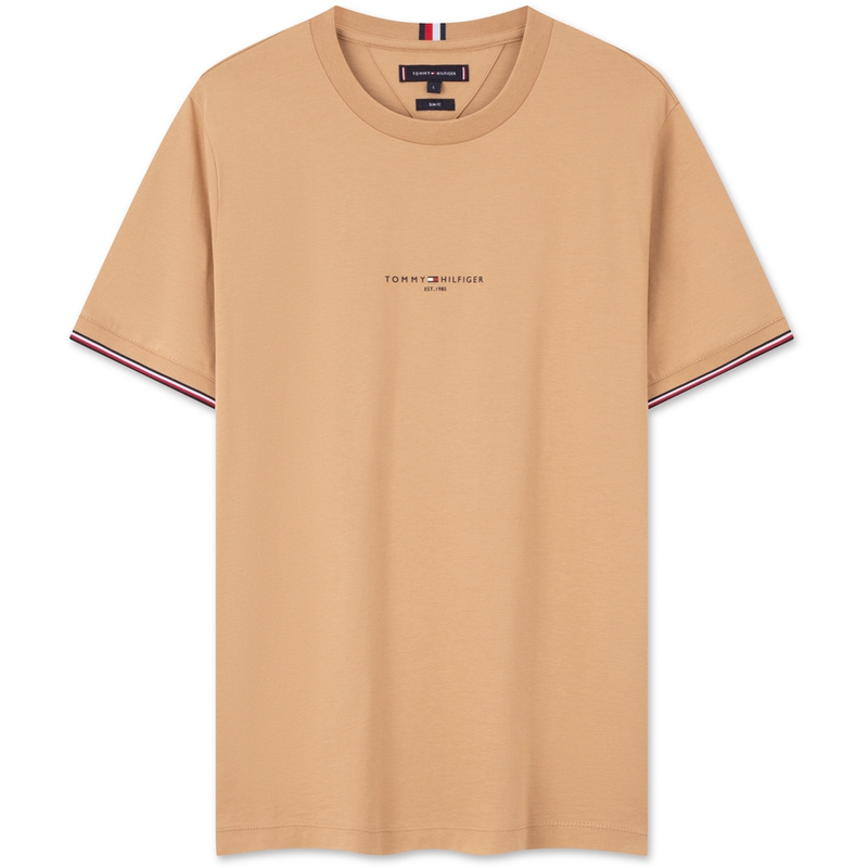 

Футболка с полосками на манжетах Tommy Hilfiger, хаки