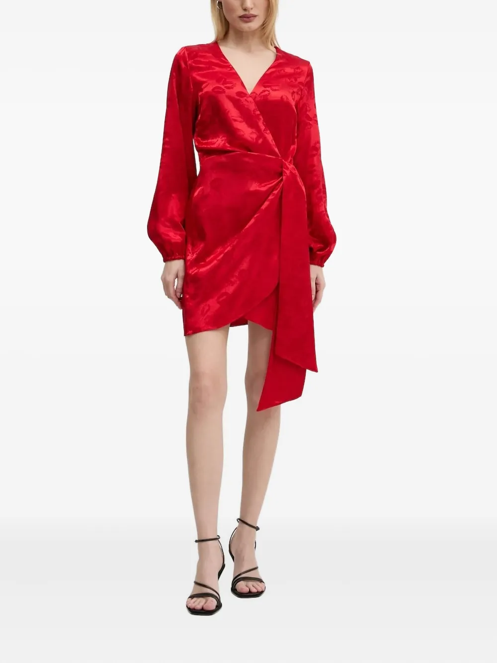 

Жаккардовое платье асимметричного кроя Never Fully Dressed, красный