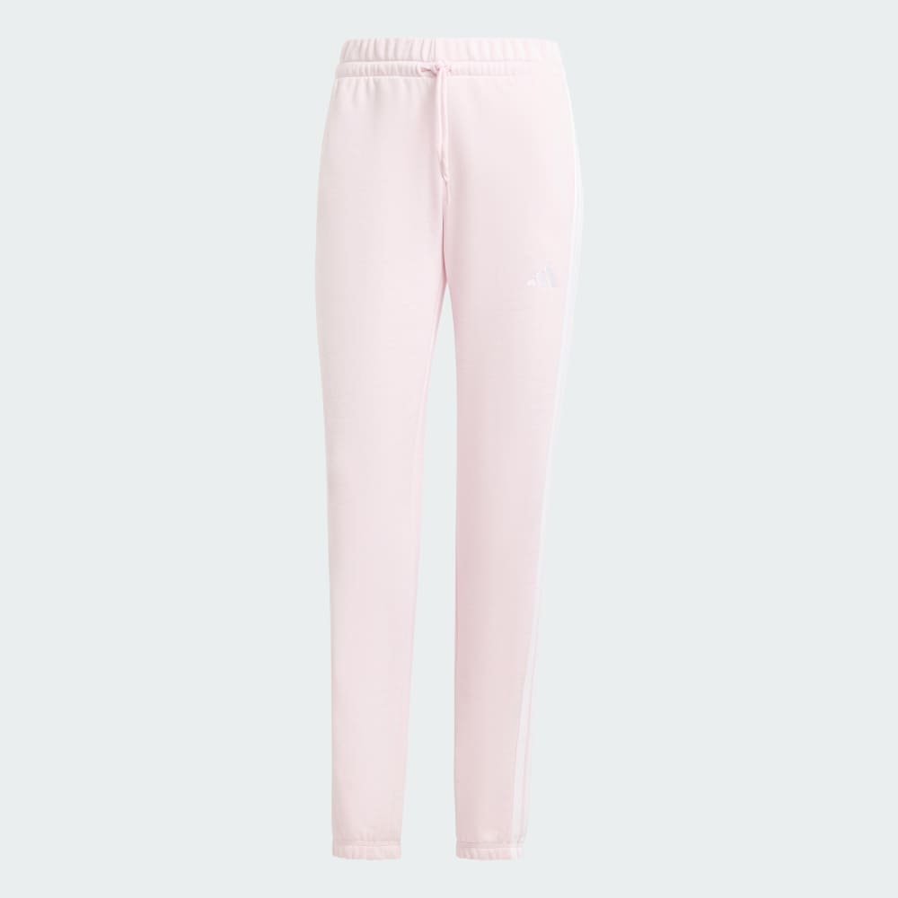 Спортивные брюки Adidas Essentials 3-Stripes French Terry Cuffed Pants, цвет Clear Pink/White — фото 4