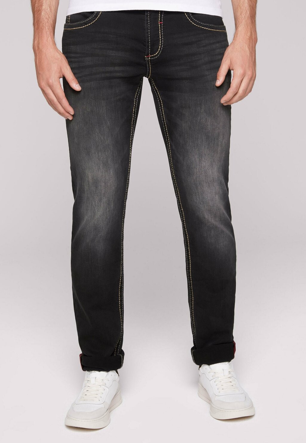 

Джинсы Slim Fit JEANS NI:CO AUS SWEATMATERIAL IM DENIM LOOK Camp David, цвет black used jogg
