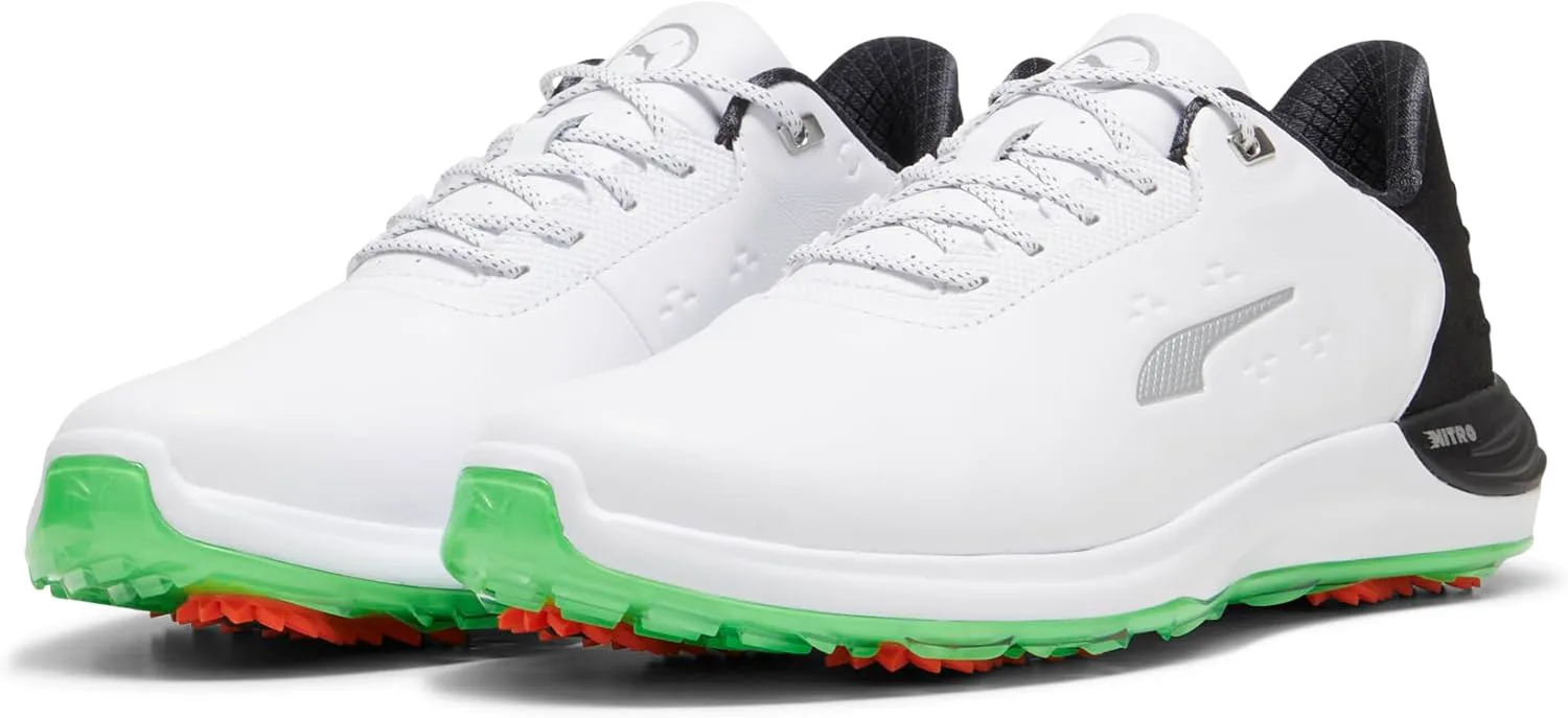 Мужские гольф-кроссовки Puma PHANTOMCAT Nitro, белый/черный/зеленый — фото 2