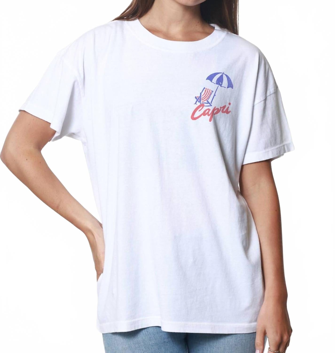 

Повседневная футболка Capri в белом цвете GIRL DANGEROUS