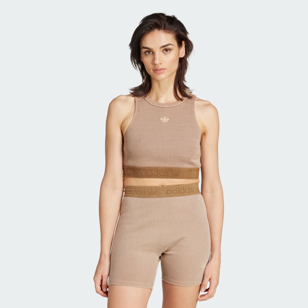 

Топ Adidas Essentials Rib Bra Top Washed, цвет Cardboard