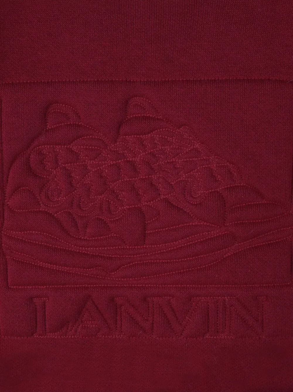 Толстовка с тисненым логотипом Lanvin Enfant, красный — фото 3