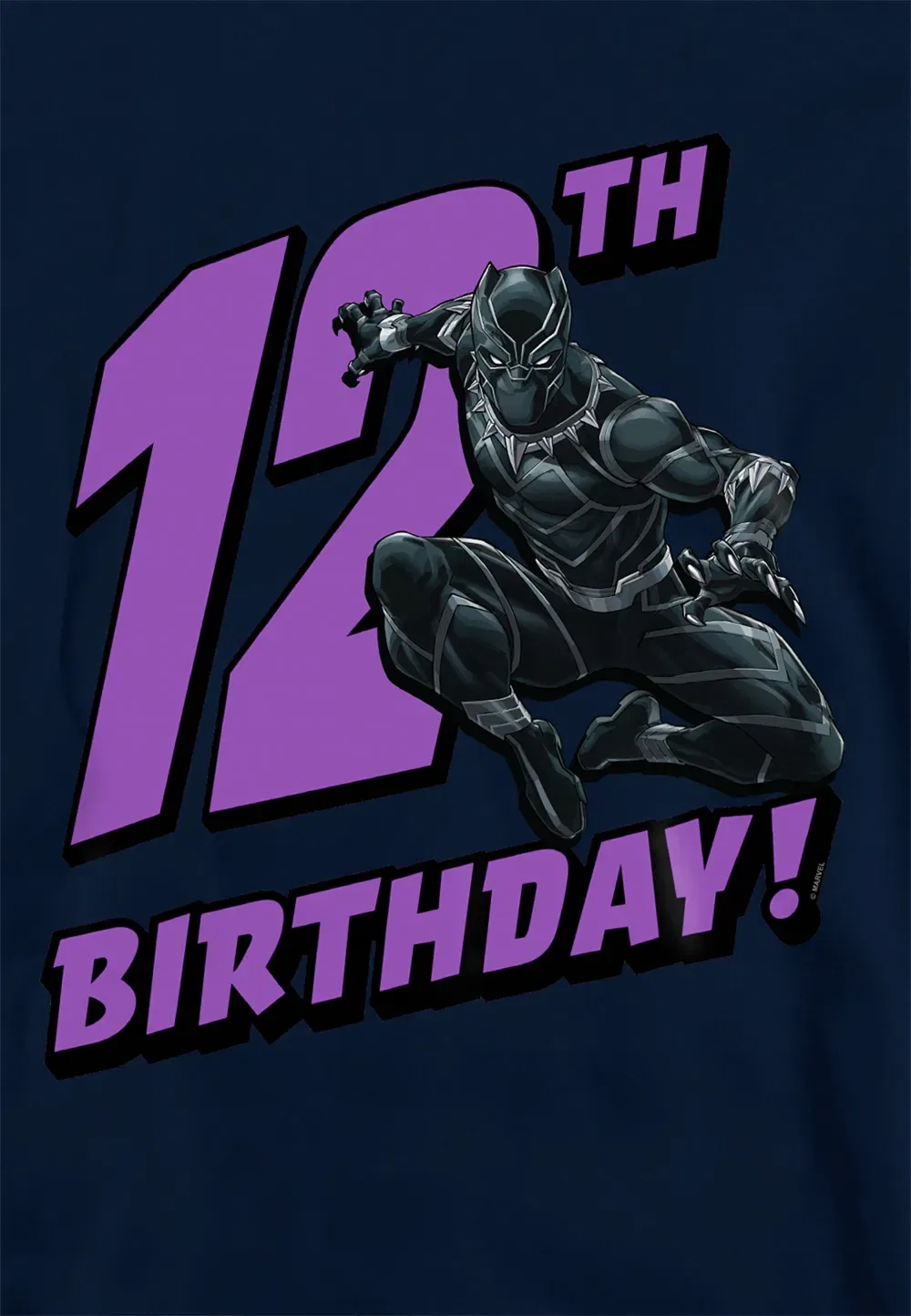 Детская худи Marvel Black Panther, темно-синий, темно-синий — фото 2