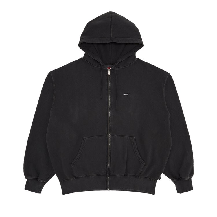 

Толстовка Supreme Overdyed Small Box Zip Up Hooded Sweatshirt, черный