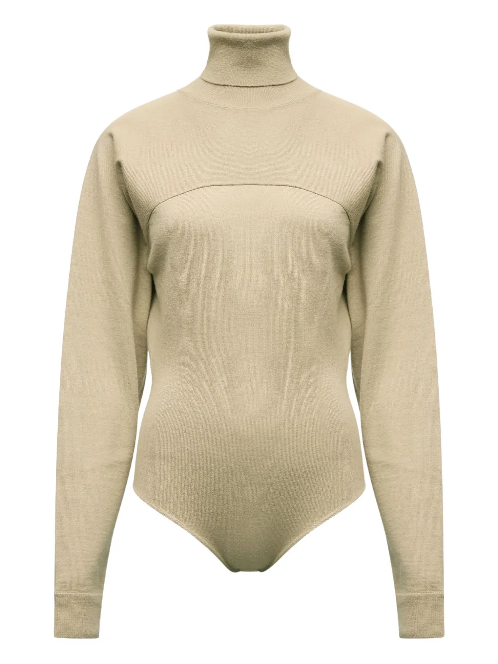 

Боди с высоким воротником MM6 Maison Margiela, нейтральный