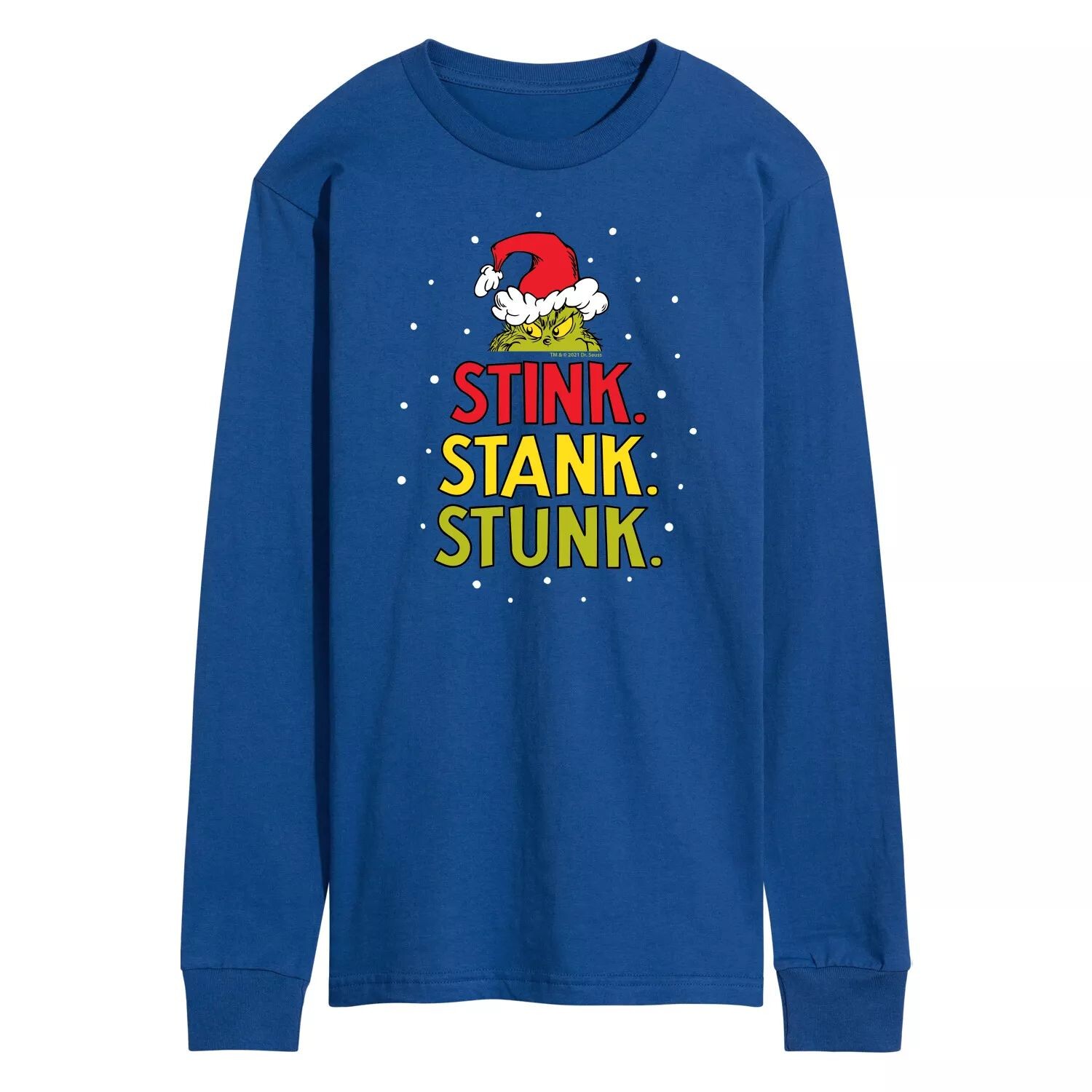 

Мужская футболка с длинными рукавами Dr. Seuss Grinch Stink Stank Stunk Licensed Character