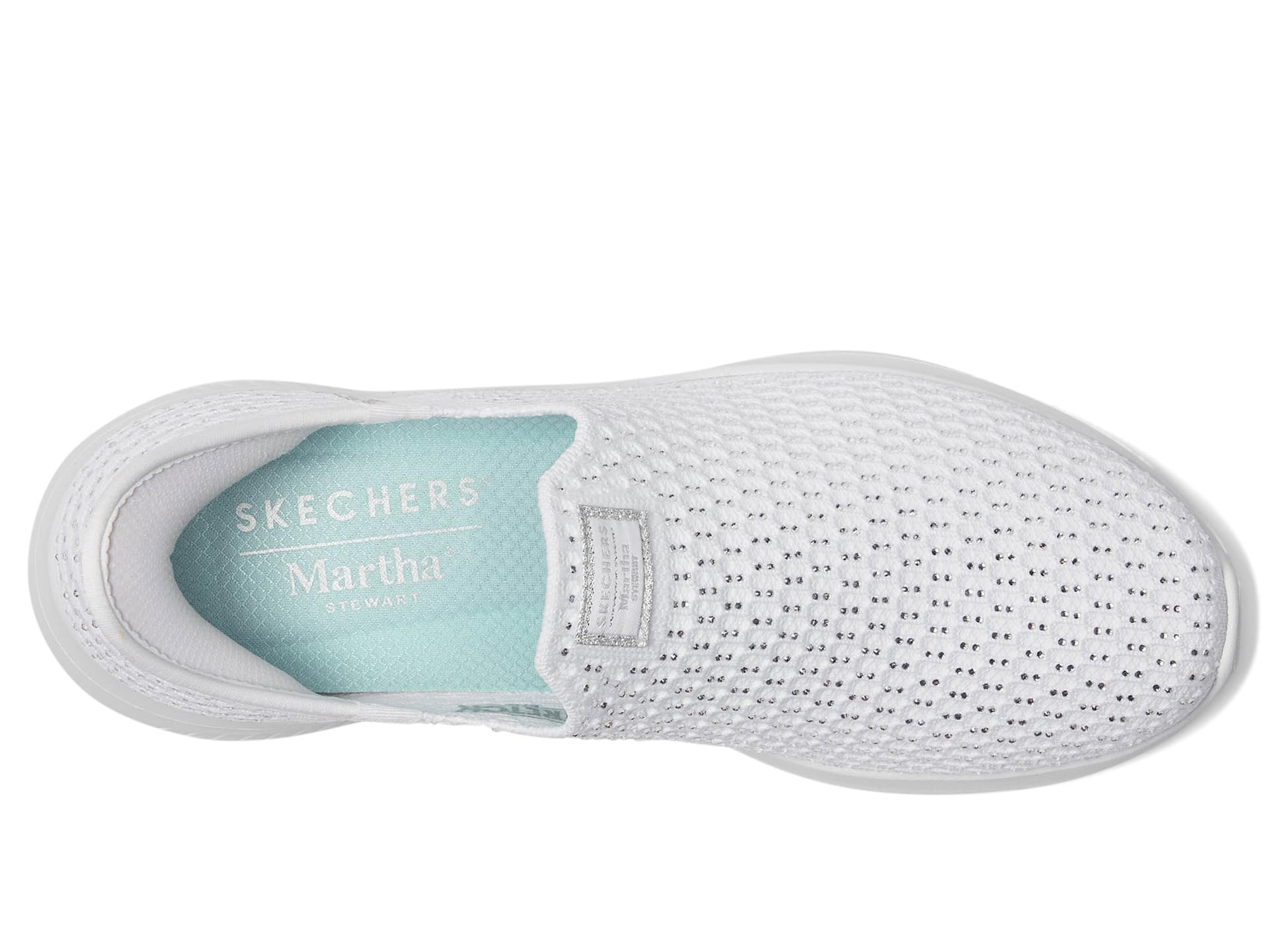 Кроссовки SKECHERS Martha Stewart Ultra Flex 3.0 - Dazzling Hands Free Slip-Ins, White Silver — фото 2
