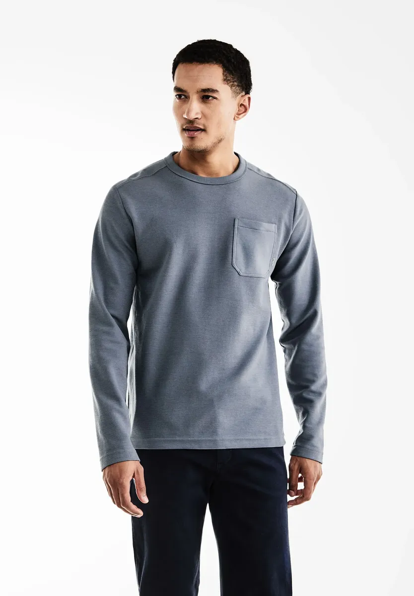 

STREET ONE MEN рубашка с круглым вырезом, с круглым вырезом, цвет Dust Blue