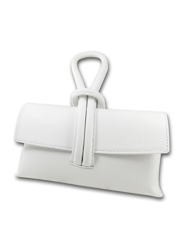 

Кожаная вечерняя сумочка, сумка через плечо Toscanto, белая, примерно 23 см