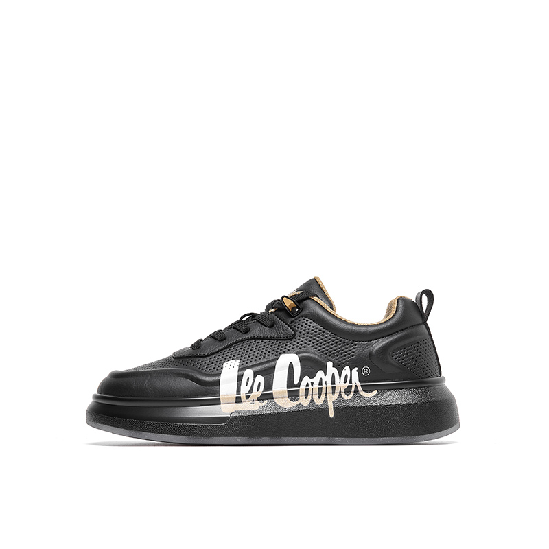 

Lee Cooper Высокие противоскользящие низкие скейтерские кроссовки унисекс черные мужские, цвет Black Men's