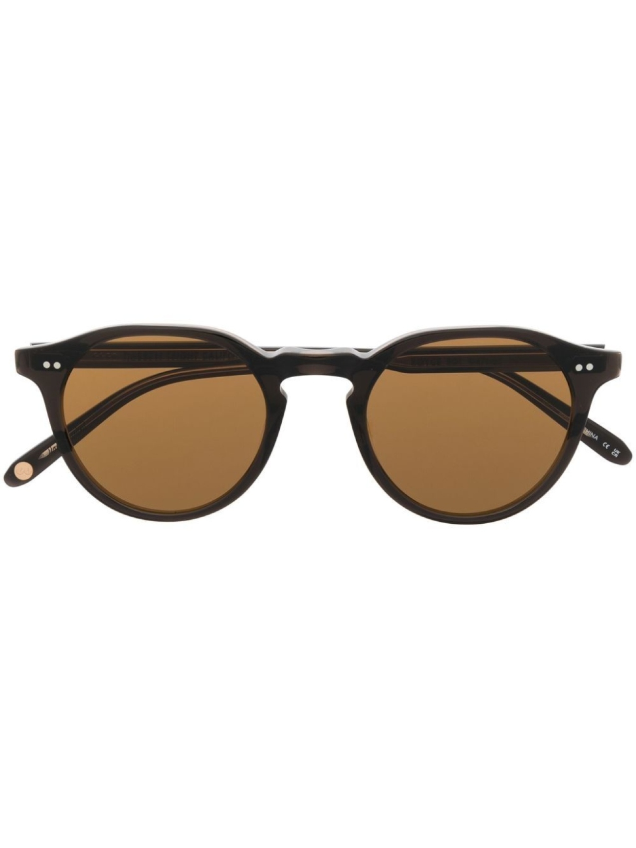 

Garrett Leight солнцезащитные очки Royce в круглой оправе, коричневый