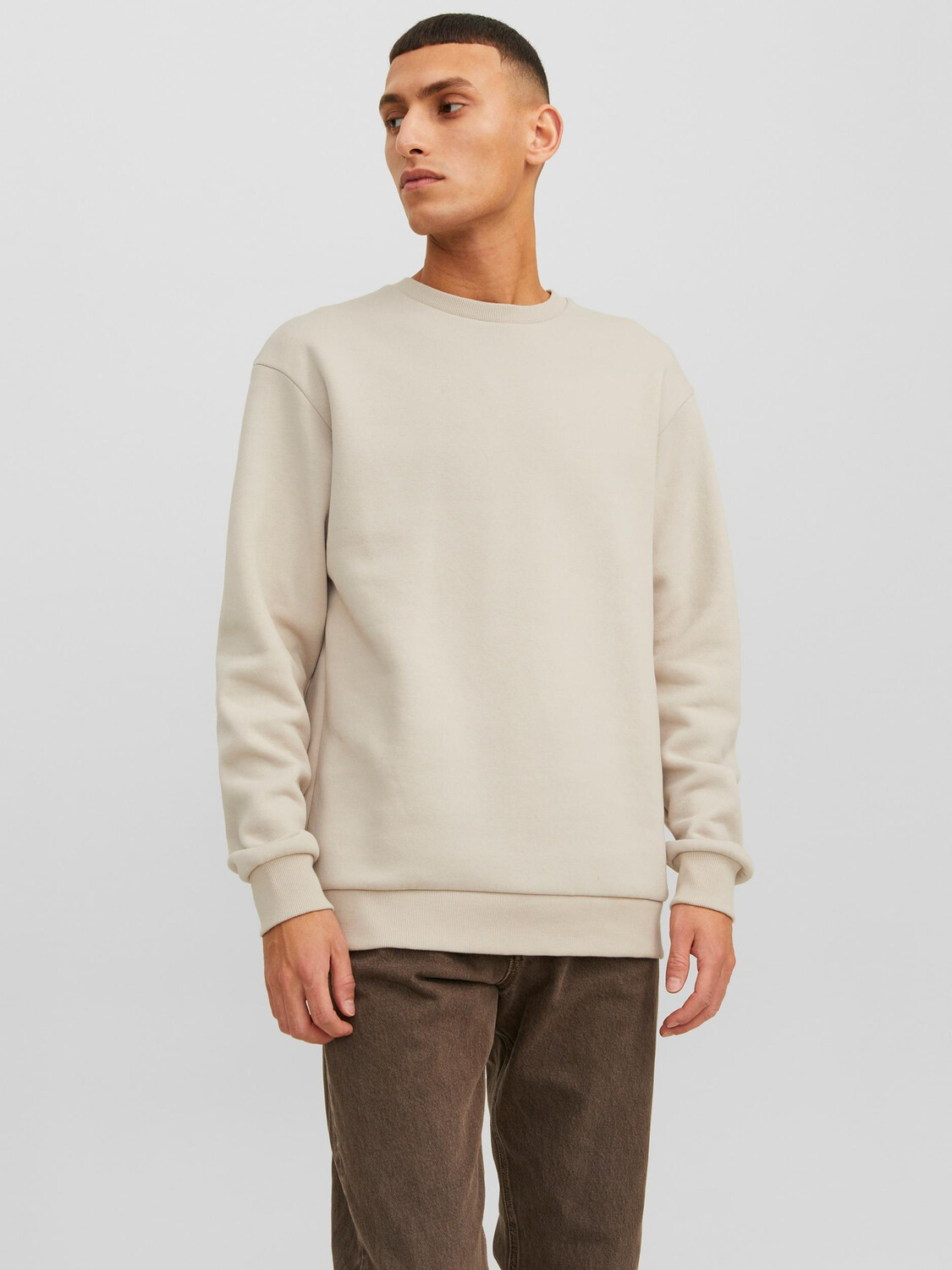 

Толстовка Jack & Jones Basic Sweater Pullover JJEBRADLEY, песочный