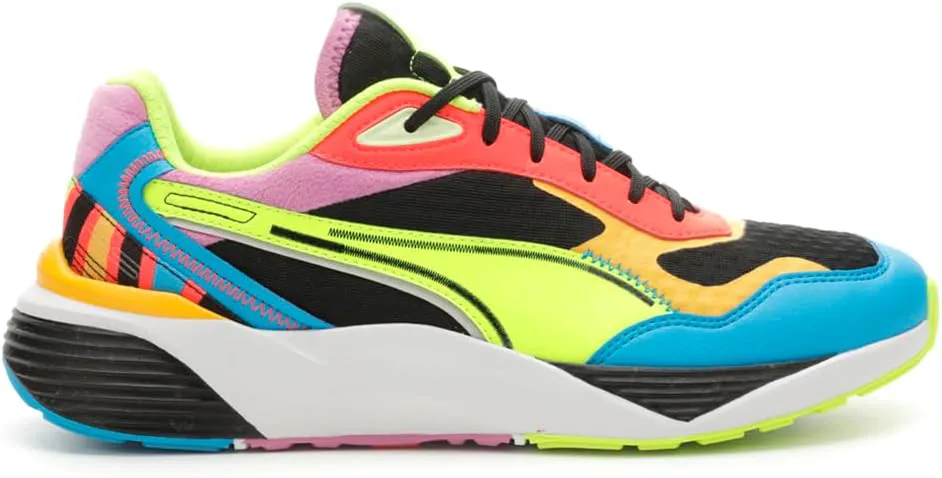 Мужские кроссовки PUMA RS-Metric Lava с шнуровкой для повседневной носки - черные, черный — фото 2