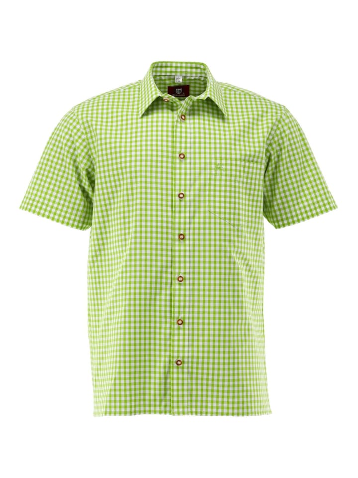 

Традиционная рубашка Зихул ярко-зеленого цвета OS-Trachten