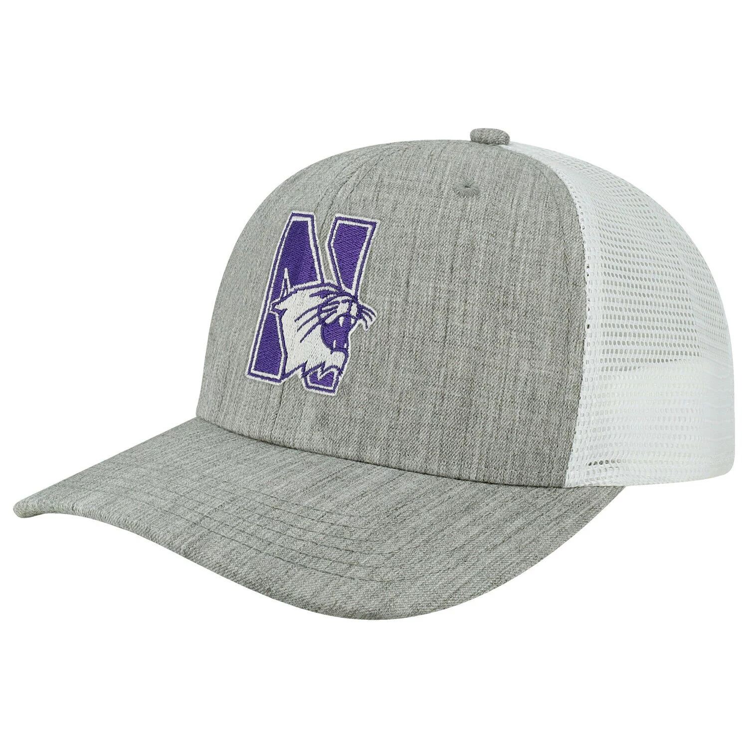 

Мужская кепка Snapback Northwestern Wildcats The Champ Trucker серо-серого/белого цвета