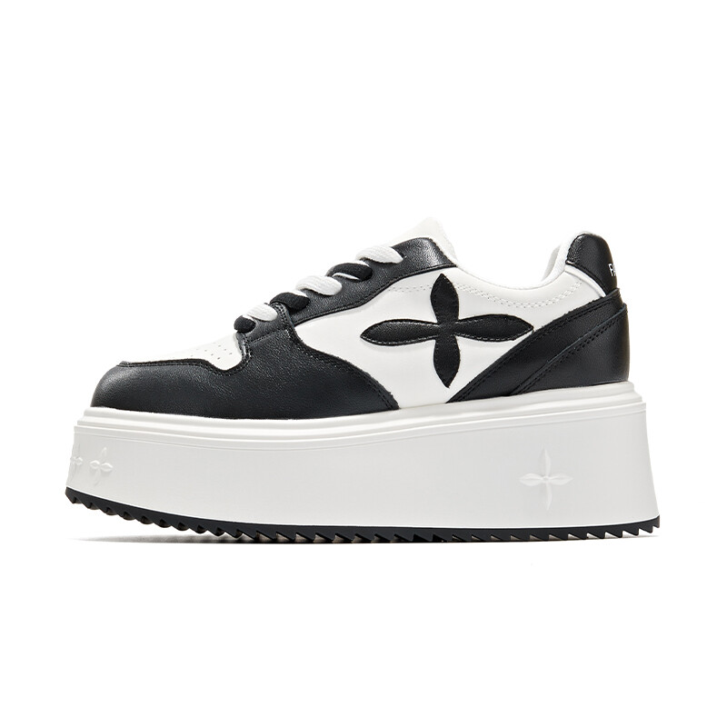 

Кроссовки BURGELY Skateboarding Shoes Women's Low-top Beige/Black, бежевый/черный