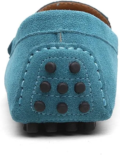 Лоферы замшевые ANUFER Penny Loafers, Skyblue — фото 4