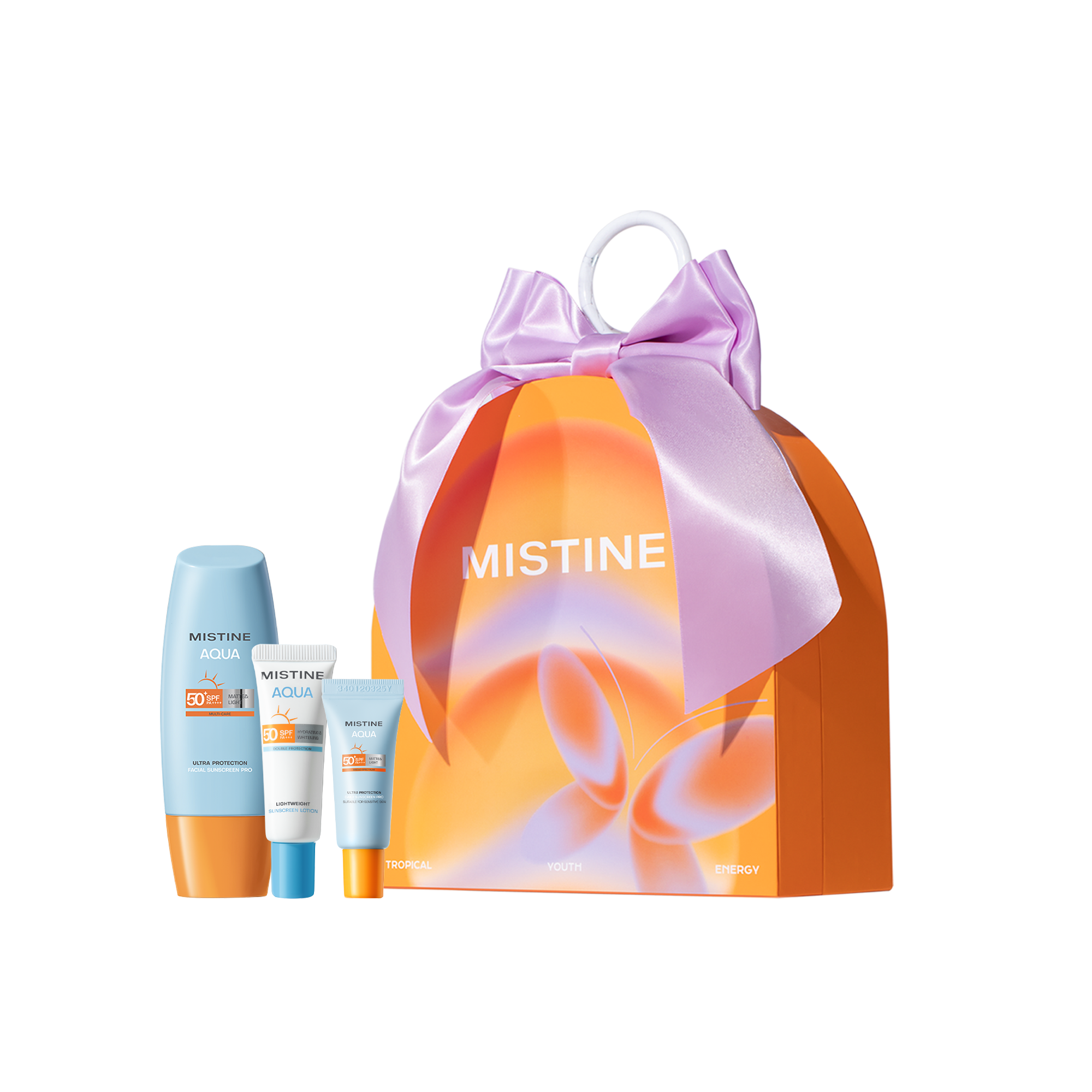 

Набор для защиты кожи от солнца в ежедневных поездках праймер с защитой от уф-излучения освежающий успокаивающий Mistine