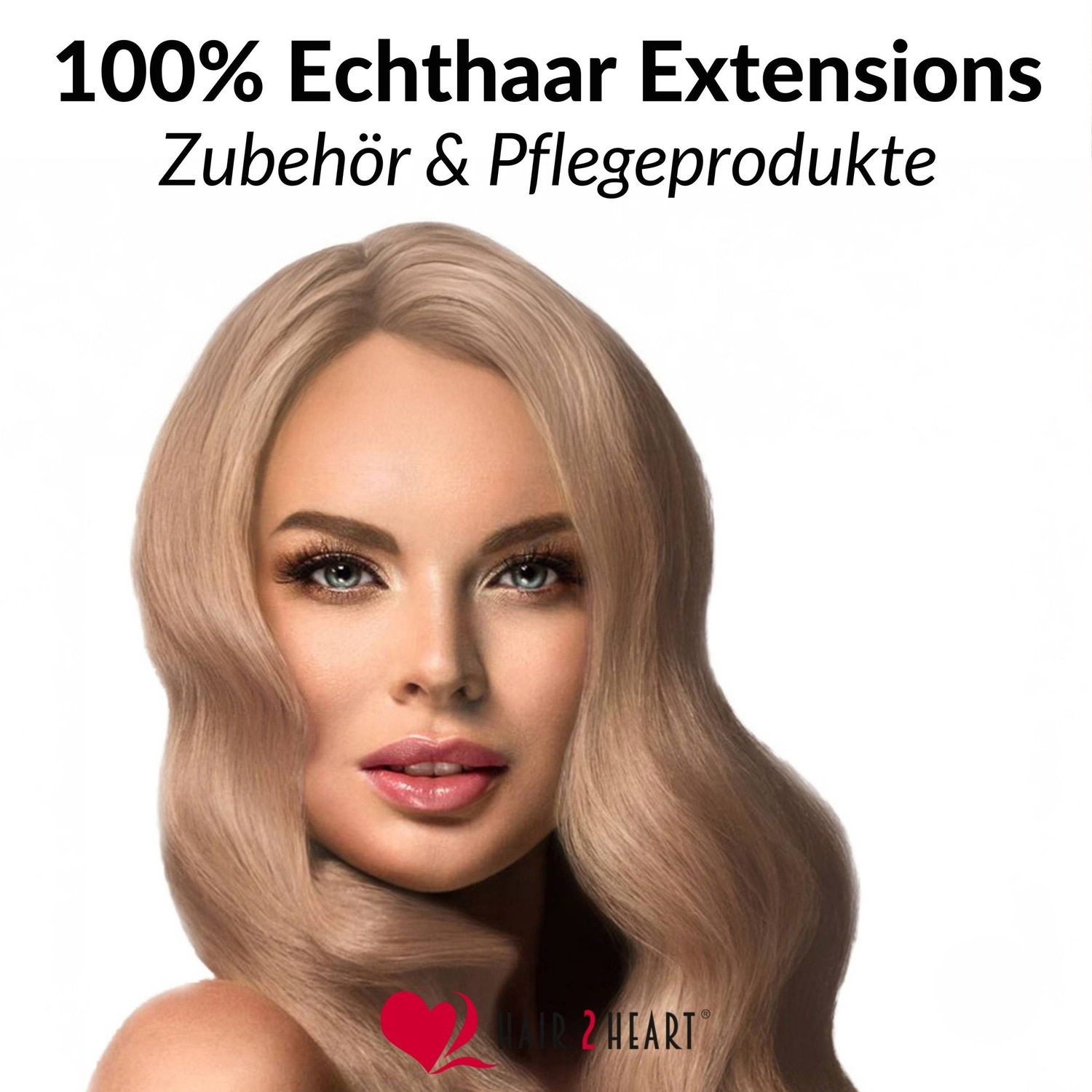 Накладные волосы bonding extensions echthaar #8/01 hellblond natur-asch 0.5g Hair2Heart, 60cm, количество 25 шт. — фото 2