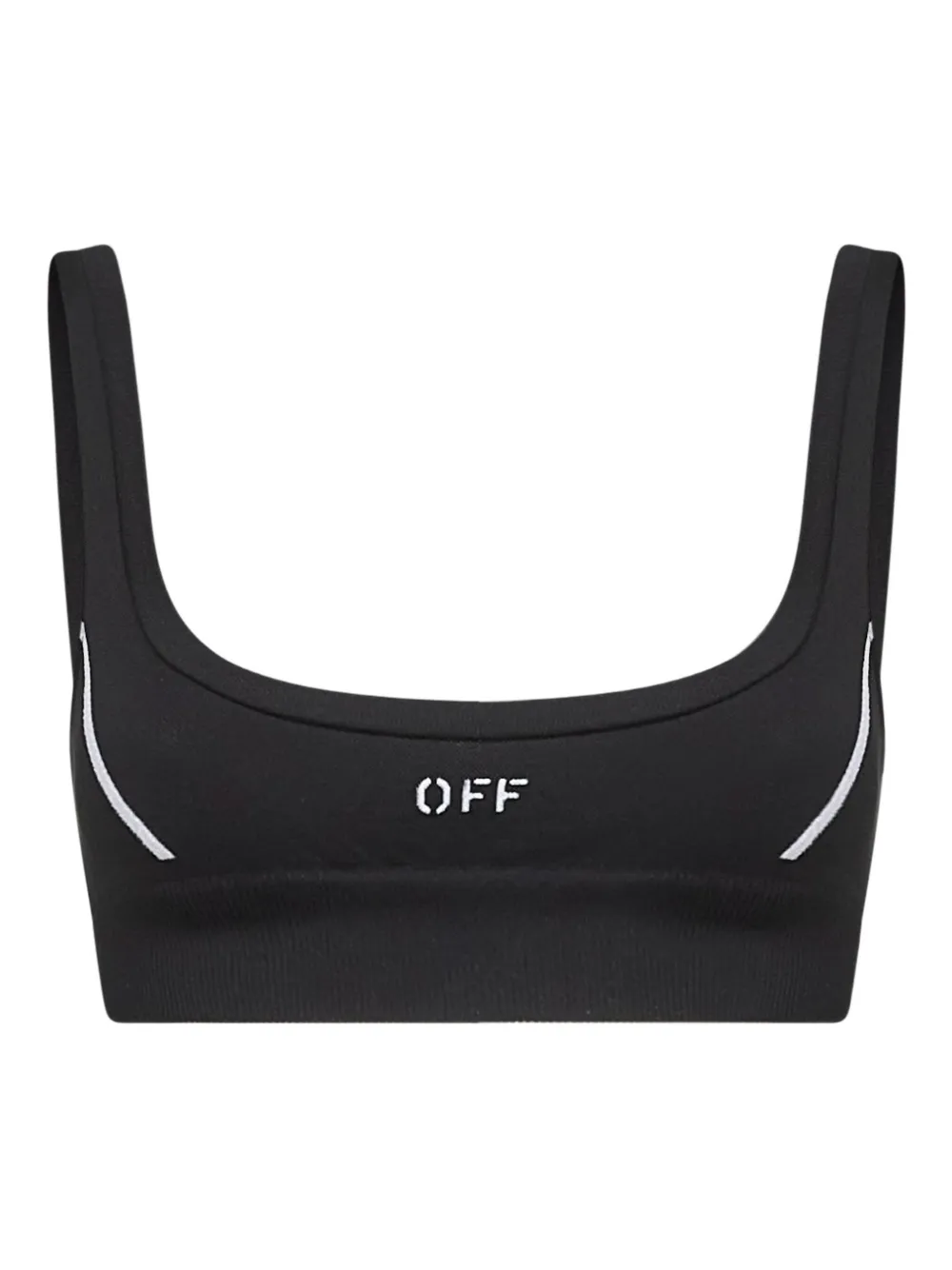 

Ребристый топ с полосками OFF-WHITE, черный