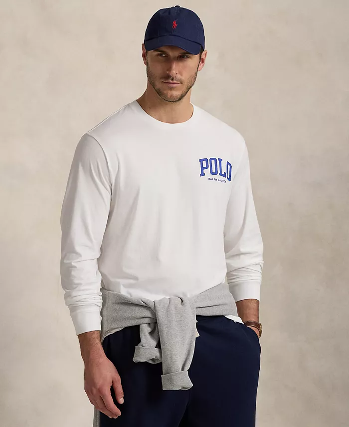 

Мужская футболка с логотипом Big & Tall Polo Ralph Lauren, синий
