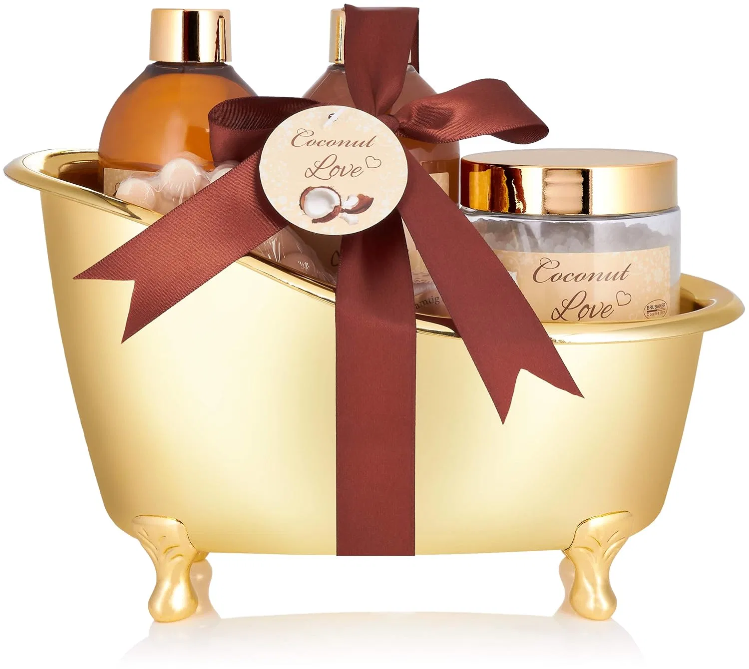 Набор для ванны BRUBAKER Coconut Love из 6 предметов Brubaker, Gold