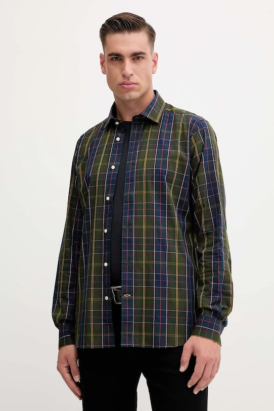 

Хлопковая рубашка KENTON Barbour, темно-синий