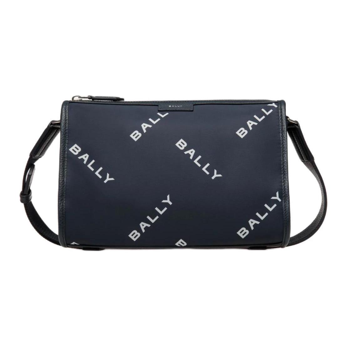 

BALLY Нейлоновая курьерская сумка через плечо малого размера мужская синяя