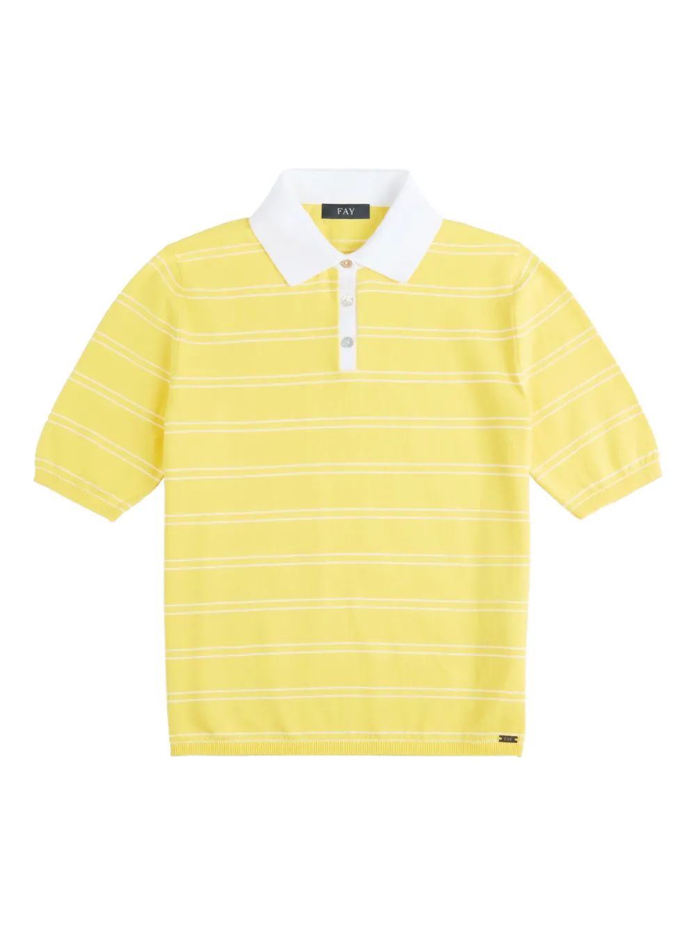 

Рубашка поло с воротником в полоску Fay, желтый