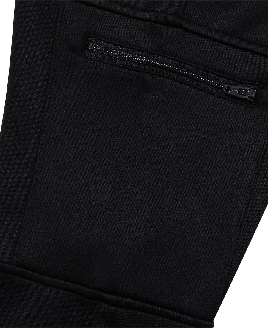 Детские базовые флисовые спортивные штаны Iron Knee Lands' End, Black — фото 2