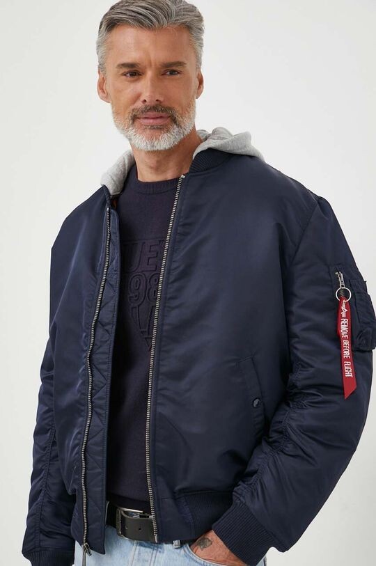 

Куртка-бомбер MA-1 ZH Back EMB Alpha Industries, темно-синий