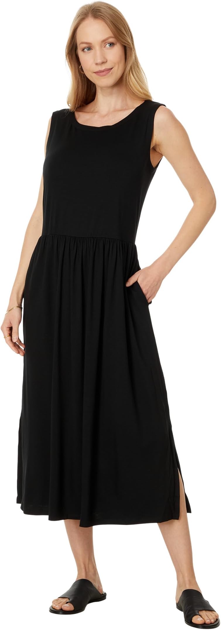 

Платье Eileen Fisher Ballet Neck Dress, цвет Black 1