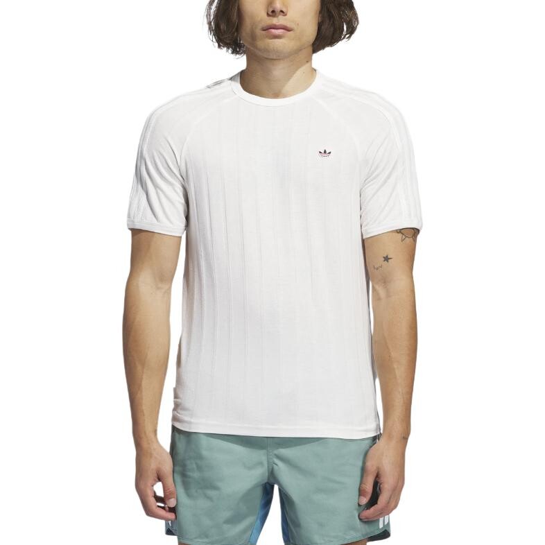 Футболка в рубчик Clot X CLOT унисекс белая Adidas Originals, белый — фото 3