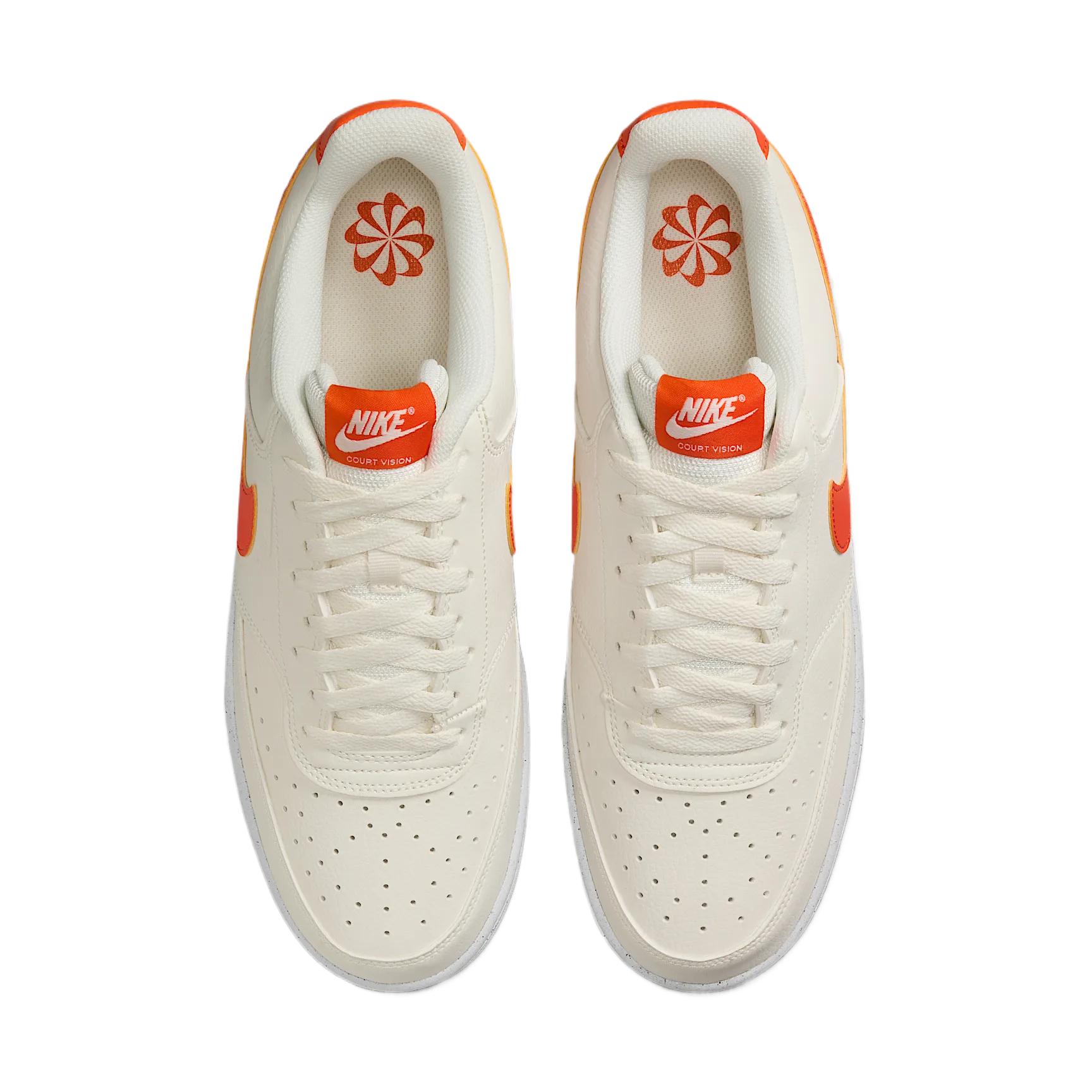 Nike Court Vision Low Next Nature Sail White Safety Orange — фото 4