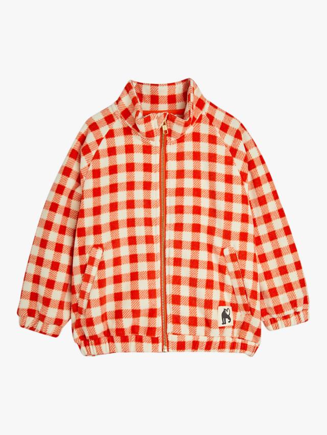 

Детская флисовая куртка с принтом на молнии Mini Rodini, Gingham
