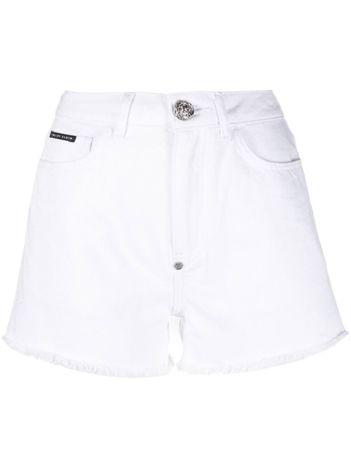 

Philipp Plein джинсовые шорты с кристаллами, белый