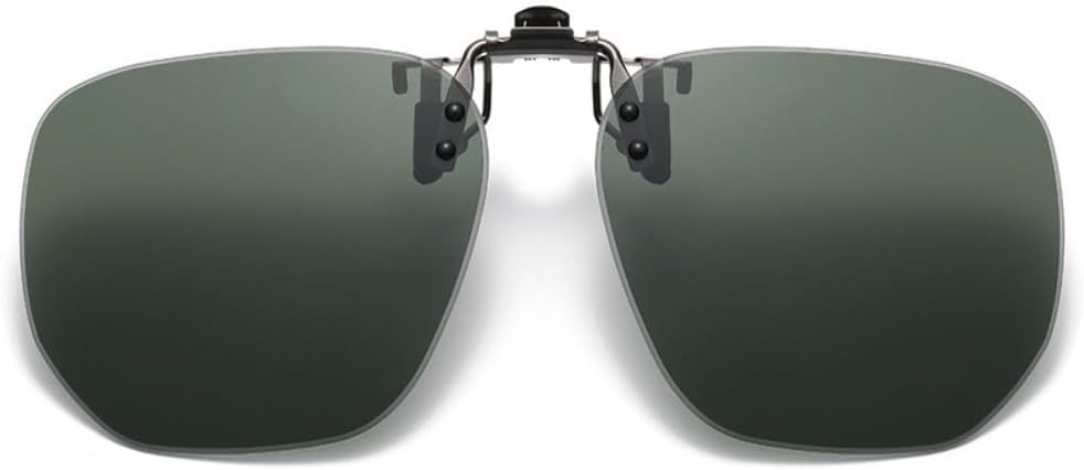 

Солнцезащитные очки-клипсы для ношения поверх очков с диоптриями для женщин и мужчин, поляризованные, откидные, надеваются поверх солнцезащитных очков MCGDOO, Dark Green