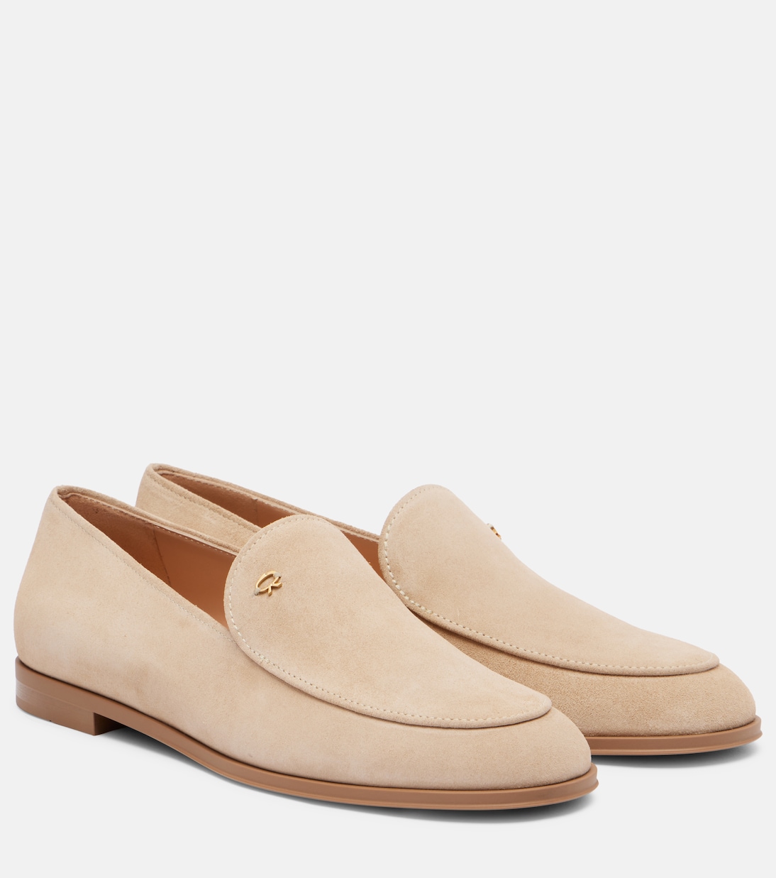 Замшевые лоферы Gianvito Rossi, песочный