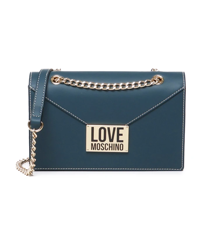 

Бирюзовая сумка через плечо с клапаном Love Moschino, зеленый